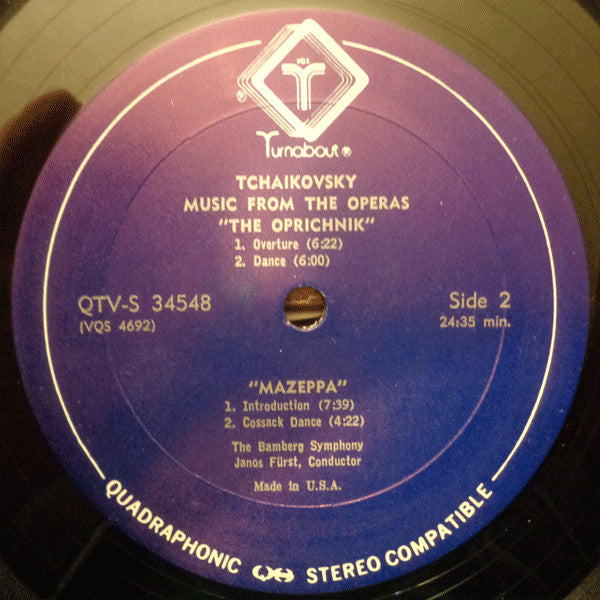 Pyotr Ilyich Tchaikovsky, János Fürst, Bamberger Symphoniker : Orchestral Music From The Operas (LP, Quad)