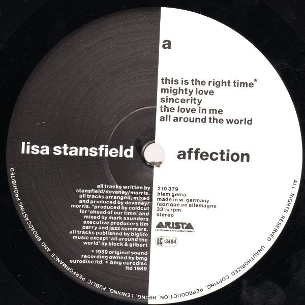 Lisa Stansfield : Affection (LP, Album)