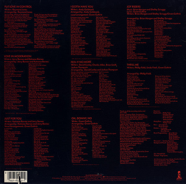 Gwen Guthrie : Just For You (LP, Album)