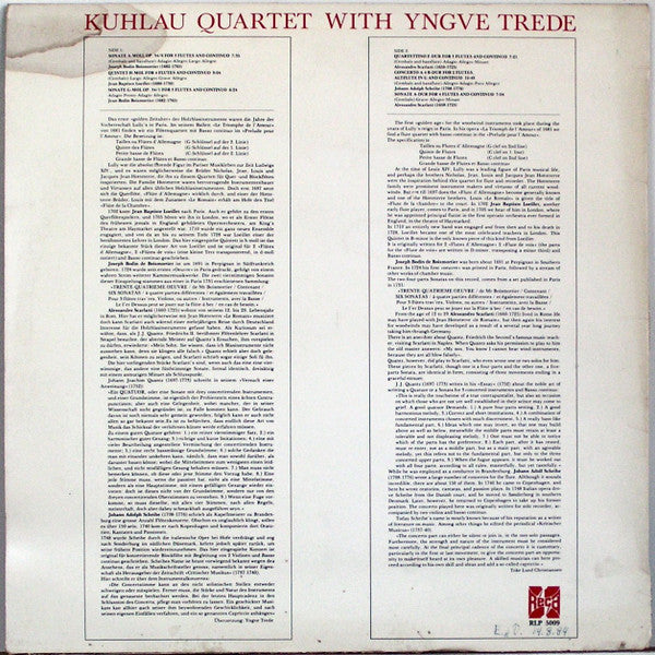 Kuhlau-kvartetten with Yngve Jan Trede : Kuhlau Quartet (LP)