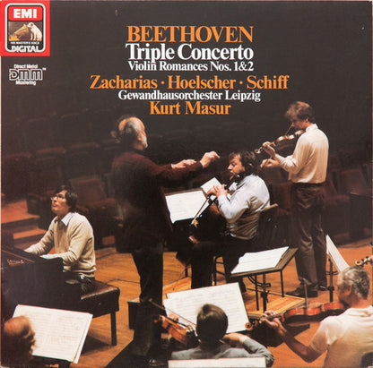 Ludwig van Beethoven, Christian Zacharias • Ulf Hoelscher • Heinrich Schiff, Gewandhausorchester Leipzig, Kurt Masur : Triple Concerto • Violin Romances Nos. 1&2 (LP)