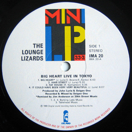 Lounge Lizards : Big Heart (LP, Album)