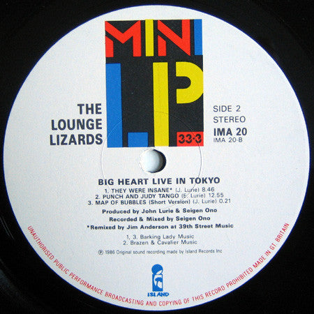 Lounge Lizards : Big Heart (LP, Album)