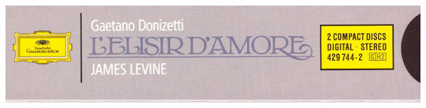 Gaetano Donizetti - Kathleen Battle · Luciano Pavarotti · Leo Nucci · Enzo Dara · Dawn Upshaw · Metropolitan Opera Chorus & The Metropolitan Opera House Orchestra · James Levine (2) : L'Elisir D'Amore (2xCD, Album, RE)