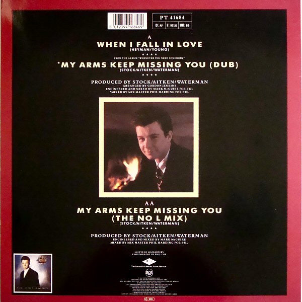 Rick Astley : When I Fall In Love / My Arms Keep Missing You (12", Maxi)