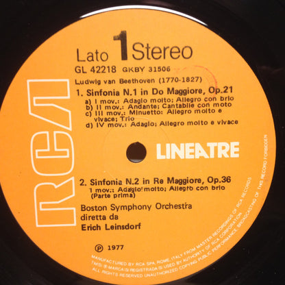 Ludwig van Beethoven -  Boston Symphony Orchestra, Erich Leinsdorf : Le Nove Sinfonie (6xLP, RE)