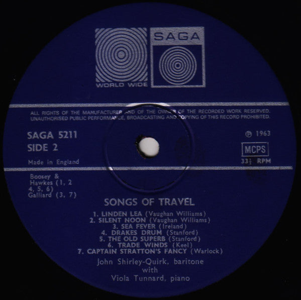 John Shirley-Quirk : Songs Of Travel (LP)