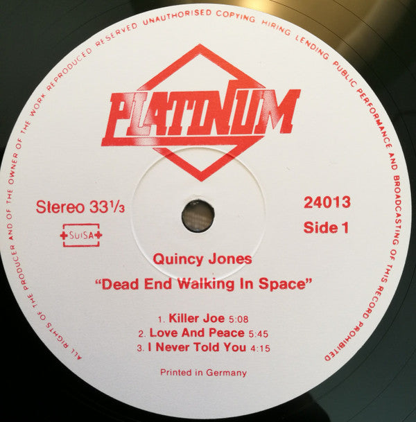 Quincy Jones : Dead End Walking In Space (LP, Album)