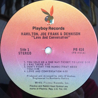 Hamilton, Joe Frank & Dennison : Love And Conversation (LP, Album, San)