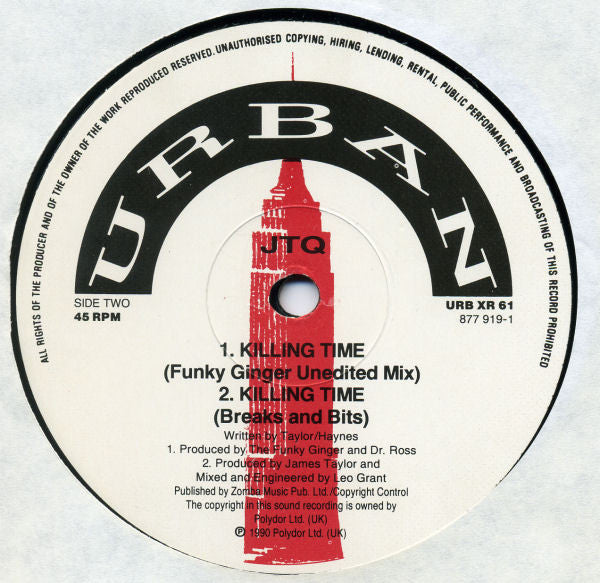 The James Taylor Quartet : Killing Time Remix (12")