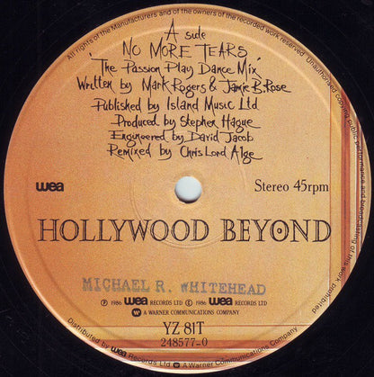 Hollywood Beyond : No More Tears (12")