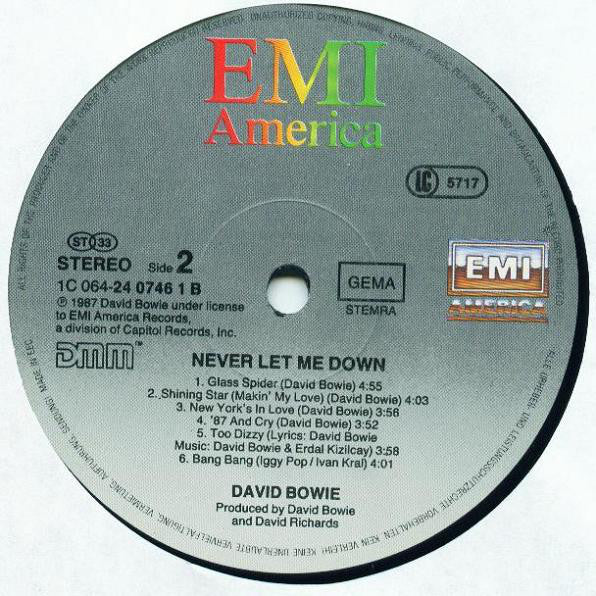 David Bowie : Never Let Me Down (LP, Album)