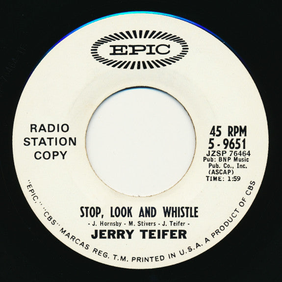 Gerry Teifer : Poco A Poco / Stop, Look And Whistle (7", Promo)