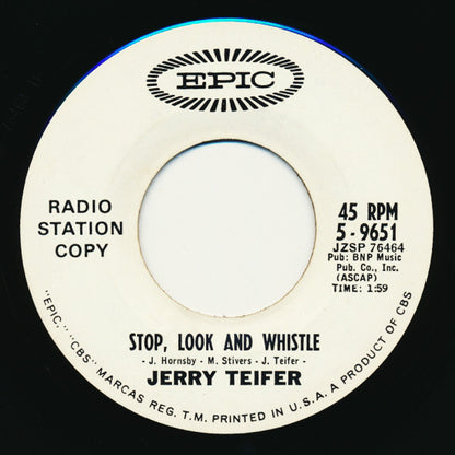 Gerry Teifer : Poco A Poco / Stop, Look And Whistle (7", Promo)