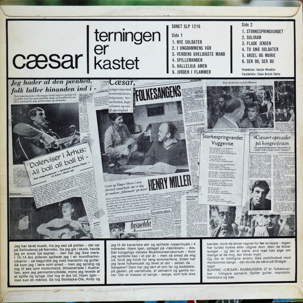 Cæsar : Terningen Er Kastet (LP, Album, RP)