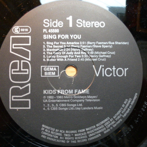 The Kids From Fame : Sing For You (LP)