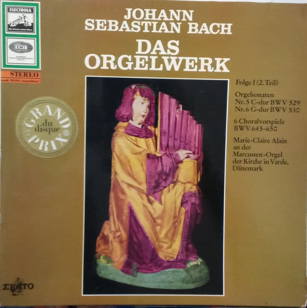 Johann Sebastian Bach, Marie-Claire Alain : Das Orgelwerk Folge I (2. Teil) (LP, Album)