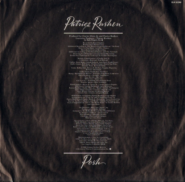 Patrice Rushen : Posh (LP, Album)