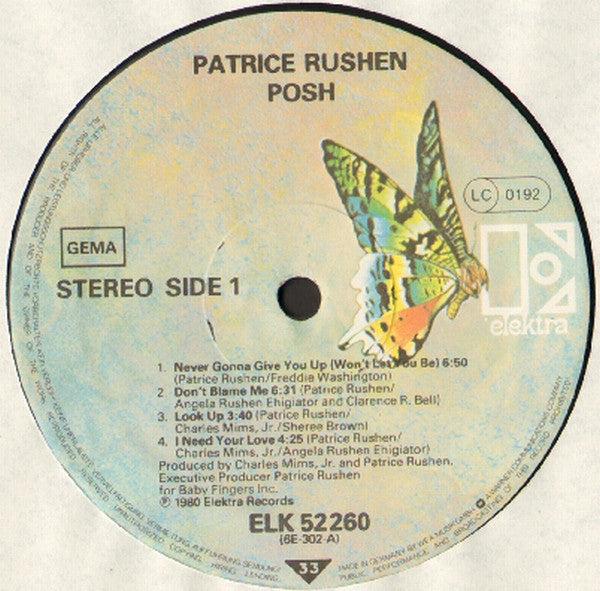 Patrice Rushen : Posh (LP, Album)