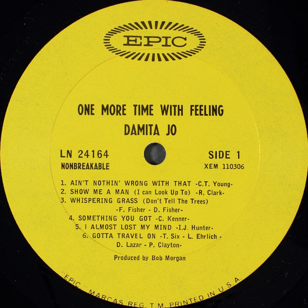 Damita Jo : One More Time With Feeling (LP, Mono)