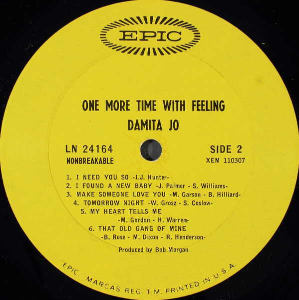 Damita Jo : One More Time With Feeling (LP, Mono)