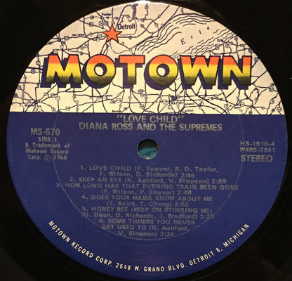 The Supremes : Love Child (LP, Album, Ter)