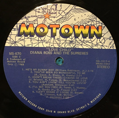 The Supremes : Love Child (LP, Album, Ter)