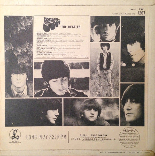 The Beatles : Rubber Soul (LP, Album, Mono, "Lo)