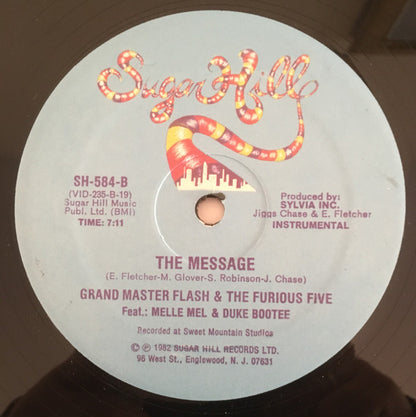 Grandmaster Flash & The Furious Five Feat.: Melle Mel & Duke Bootee : The Message (12", RP)