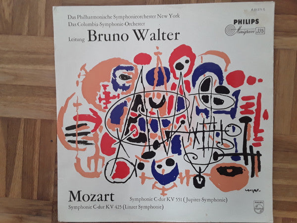 Wolfgang Amadeus Mozart, Philharmonic-Symphony Orchestra Of New York, Columbia Symphony Orchestra, Bruno Walter : Symphonie C-Dur KV 551 (Jupiter-Symphonie) / Symphonie C-Dur KV 425 (Linzer Symphonie) (LP, Comp, Mono, RE)