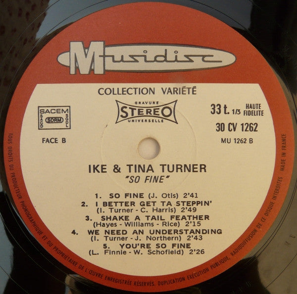 Ike & Tina Turner : So Fine (LP, Album, RE)