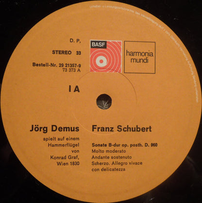 Franz Schubert, Jörg Demus : Sonaten (2xLP, Gat)