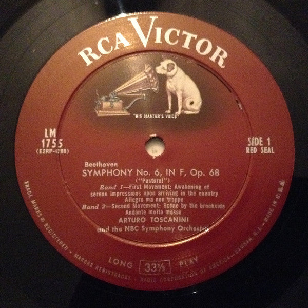 Ludwig van Beethoven, Arturo Toscanini And The NBC Symphony Orchestra : Symphony No. 6 "Pastorale" (LP, Album)