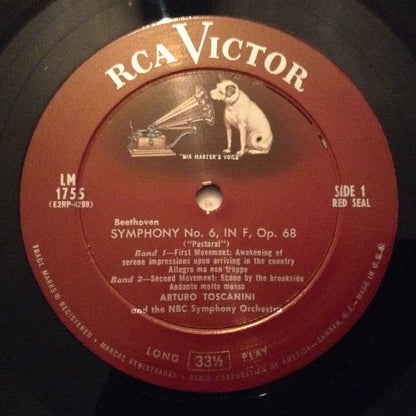 Ludwig van Beethoven, Arturo Toscanini And The NBC Symphony Orchestra : Symphony No. 6 "Pastorale" (LP, Album)