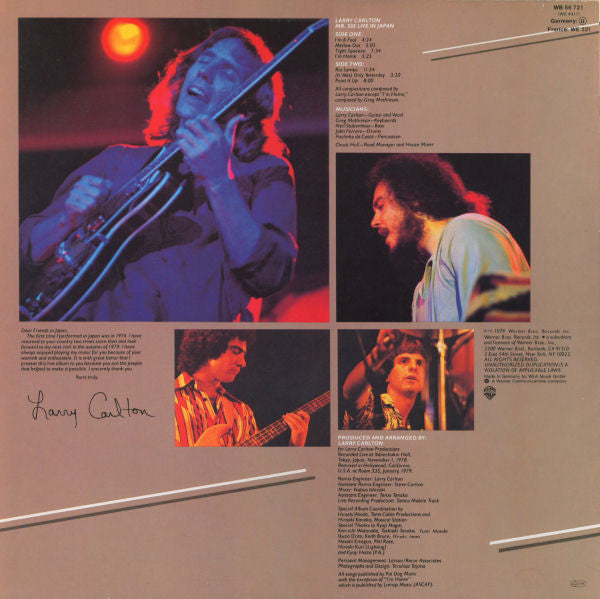 Larry Carlton : Mr. 335 - Live In Japan (LP, Album, RP)