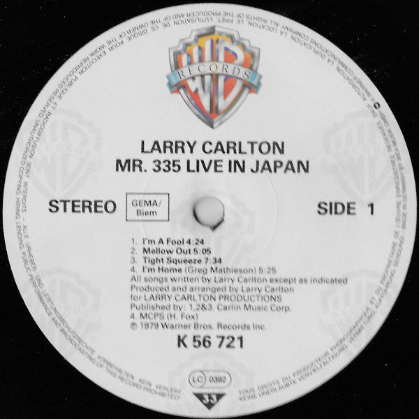 Larry Carlton : Mr. 335 - Live In Japan (LP, Album, RP)