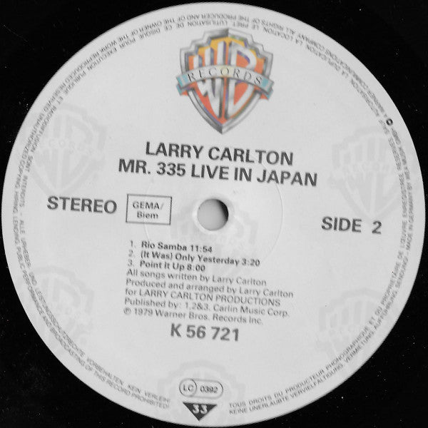 Larry Carlton : Mr. 335 - Live In Japan (LP, Album, RP)