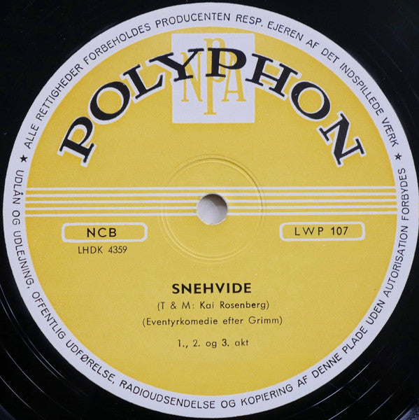 Kai Rosenberg : Snehvide (10")
