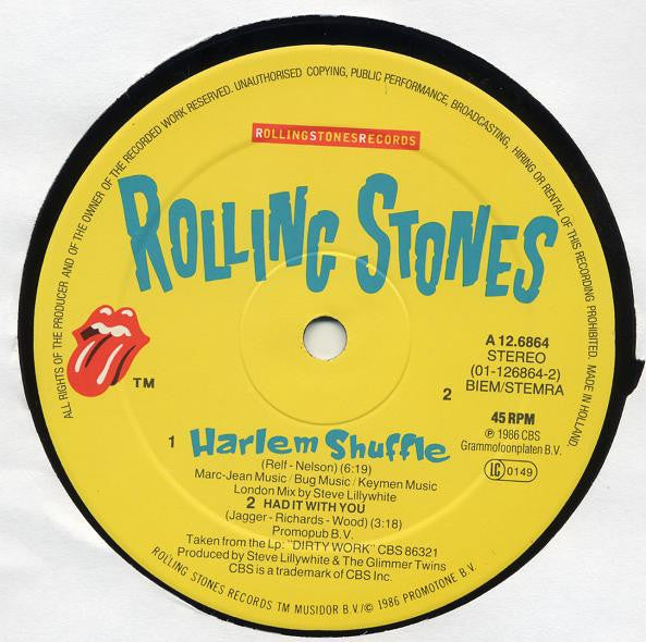 The Rolling Stones : Harlem Shuffle (12", Maxi)