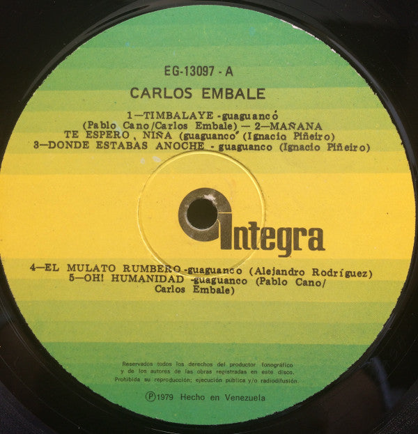 Carlos Embale : Carlos Embale (LP, Album)