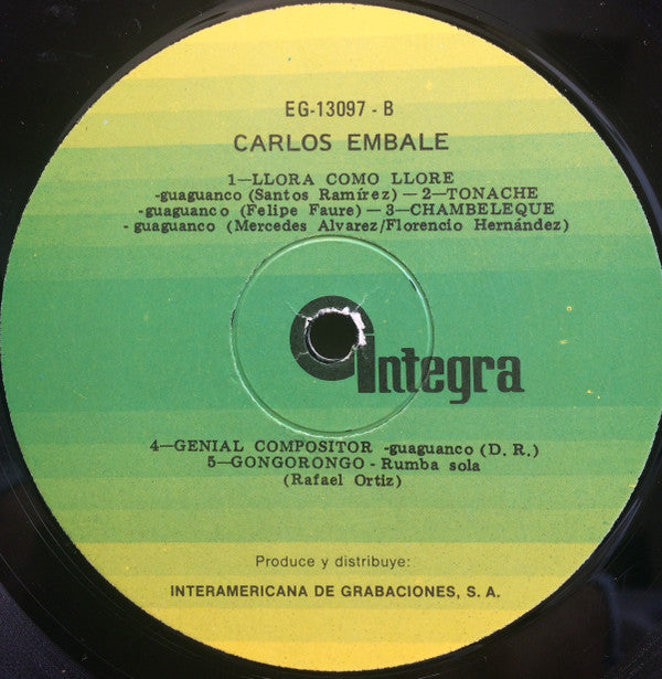 Carlos Embale : Carlos Embale (LP, Album)