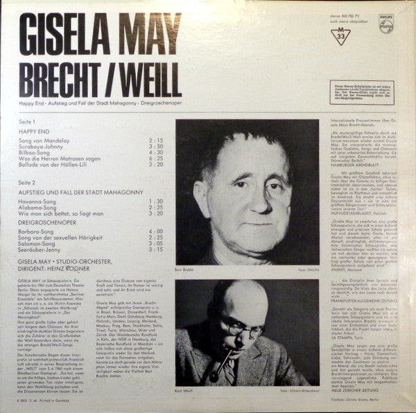 Gisela May : Brecht / Weill (LP, Album, RE)