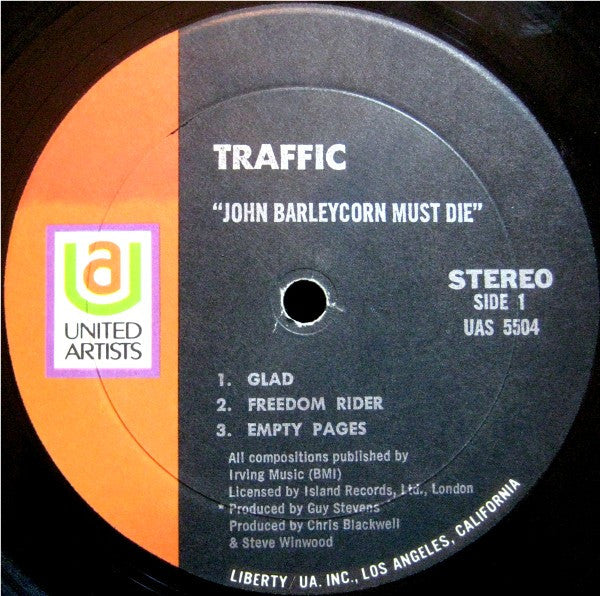 Traffic : John Barleycorn Must Die (LP, Album, Res)