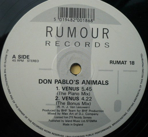 Don Pablo's Animals : Venus (12")