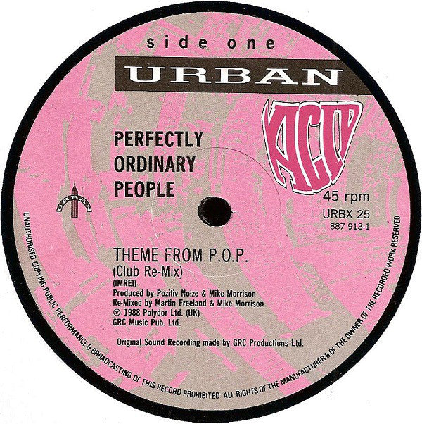 Perfectly Ordinary People : Theme From P.O.P. (Club Re-mix) (12")