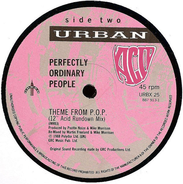 Perfectly Ordinary People : Theme From P.O.P. (Club Re-mix) (12")