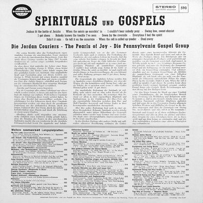 The Jordan Couriers, The Pearls Of Joy, The Pennsylvania Gospel Group : Spirituals Und Gospels (LP)