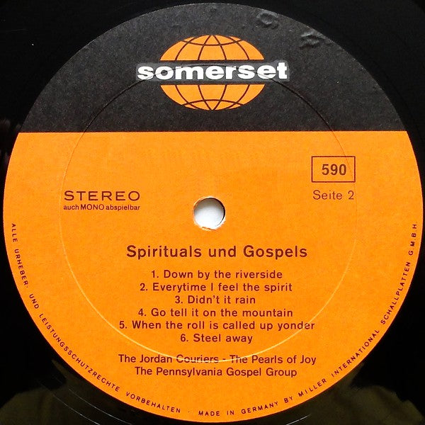 The Jordan Couriers, The Pearls Of Joy, The Pennsylvania Gospel Group : Spirituals Und Gospels (LP)