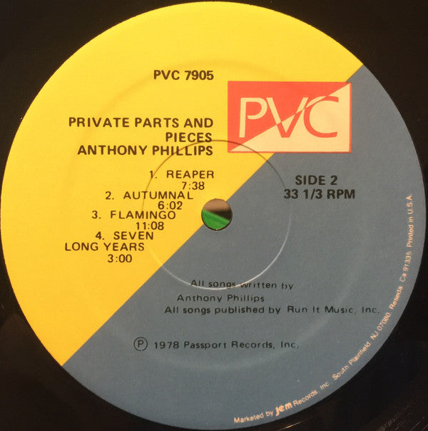 Anthony Phillips : Private Parts And Pieces (LP, Album, RE)