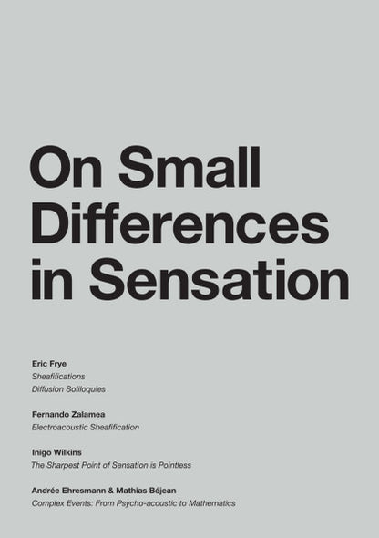 Eric Frye : On Small Differences In Sensation (LP, Album)